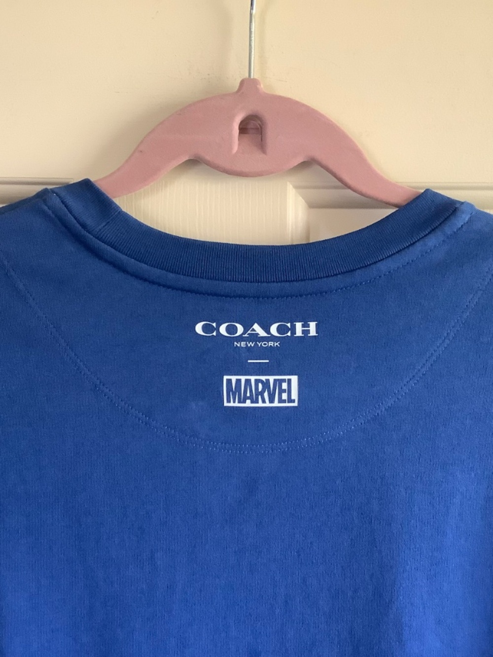 Coach X Marvel Captain America Retro C Tee Shirt Blue Size S - Picture 11 of 14